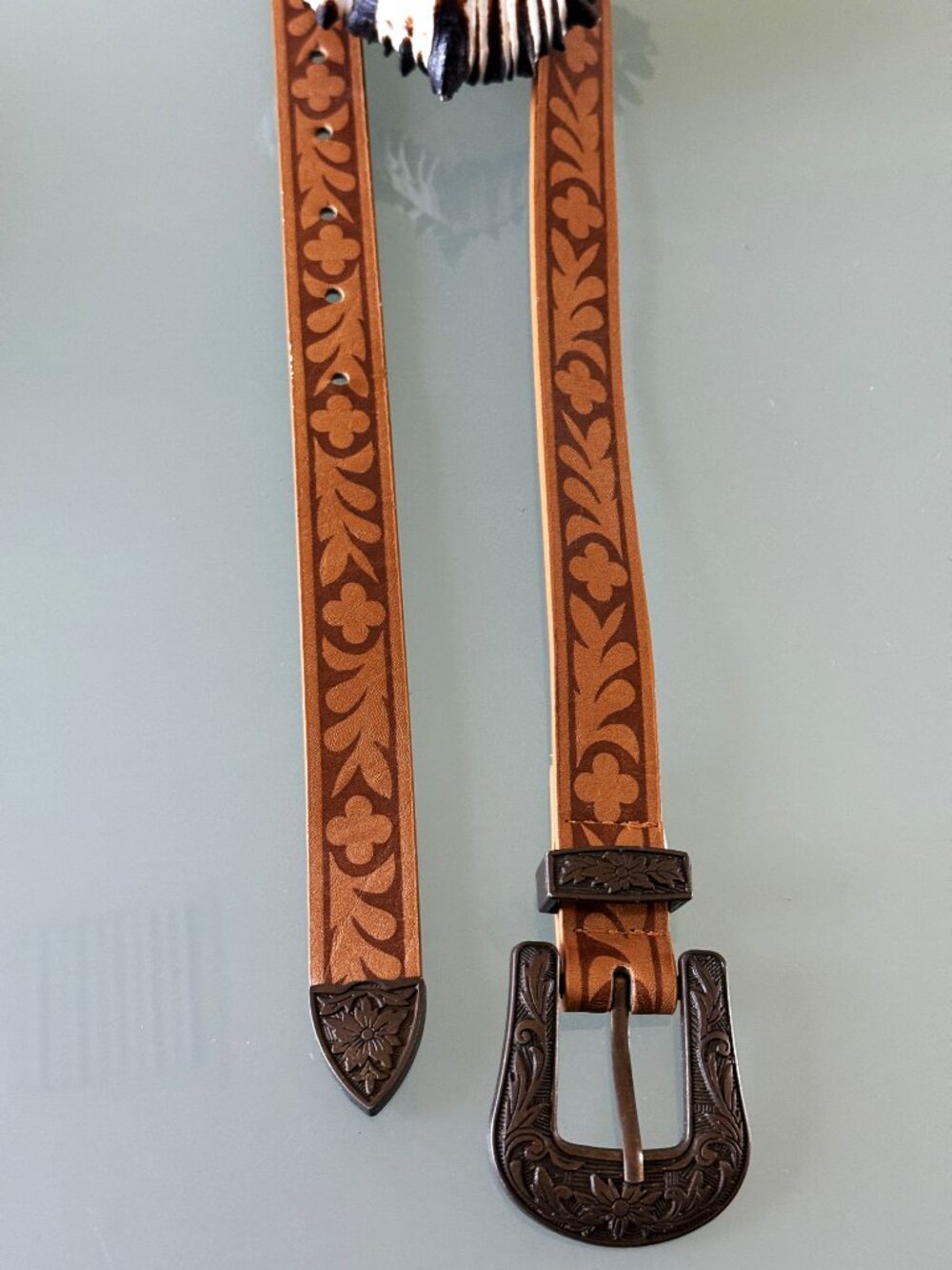 Women's Belt Lot of 2 brown leather narrow fashion size SM - Picture 8 of 10